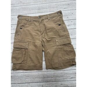 Y2K Hudson North Cargo Shorts Men's 34 Brown Relaxed Fit Utility Hunting Outdoor